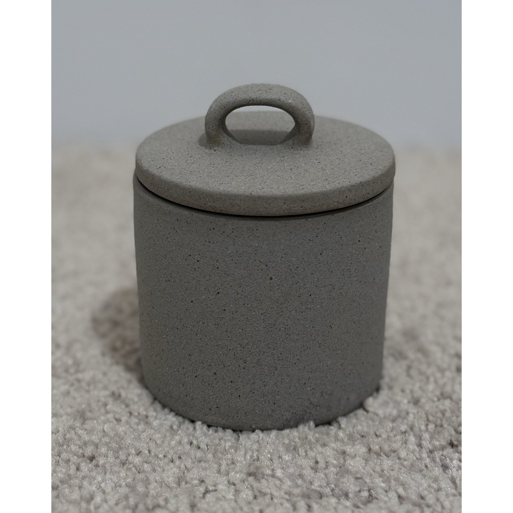 Hearth & Hand Magnolia Bath Storage Canister Stoneware Small 3" RETIRED NWOT